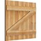 Ekena Millwork Joined Board-n-Batten Shutters w/Z-Bar, Rough Sawn Western Red Cedar, 32 1/4W x 28H, PR RBJ06Z32X028RWR - alternate 3